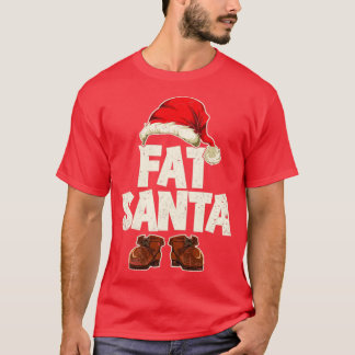 T-shirt Noël festif Père Noël gros drôle de Noël