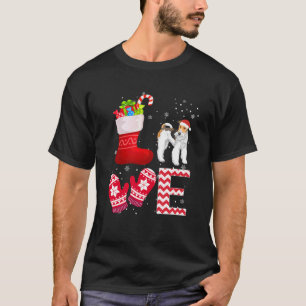 T-shirt Noël Fil Fox Terrier Lover Cadeaux Fil Fox Te