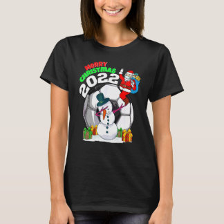 T-shirt Noël Football Santa Joyeux Noël Dabbing Neige
