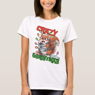 T-shirt Noël Fou : Écureuil Frustré