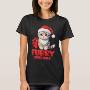 T-shirt Noël Fourrure Rouge