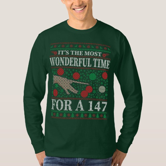 T-SHIRT NOËL FUNNY SNOOKER CITE UN PEU PLUS DOUX (Devant)