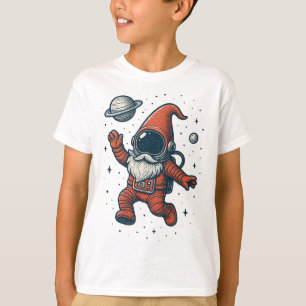 T-shirt Noël Gnome Astronaute Drôle Galaxie Fête