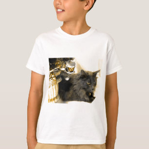 T-shirt Noël gris Kitty IIII