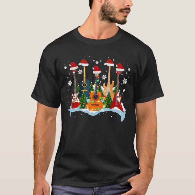 T-shirt Noël Guitariste de Noël (Devant)
