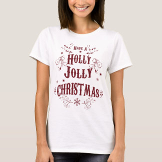 T-shirt Noël Holly Jolly Vintage