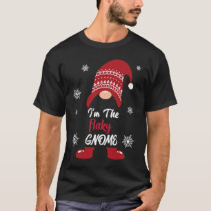 T-shirt Noël Je suis Flaky Gnome Xmas Hommes Femmes