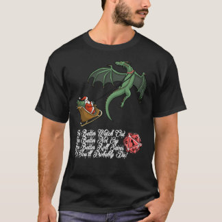 T-shirt Noël Jingle Père Noël Drôle Dungeons Et Dragons 