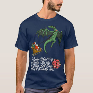 T-shirt Noël Jingle Père Noël Drôle Dungeons Et Dragons