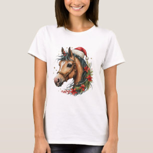T-shirt Noël Joyeux Horsemas Cheval de Noël