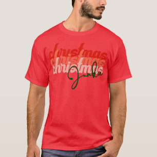T-shirt Noël Junkie Leopard Santa Claus Drôle Noël