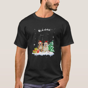 T-shirt Noël Lumière Père Noël Bulldog Christmas Tre