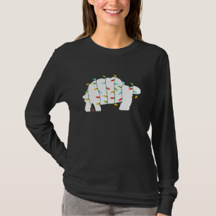 T-shirt Noël Lumières Tortue Zoo Amoureux des animaux Noël