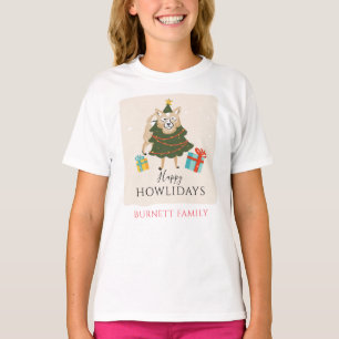 T-shirt Noël Matching Family Outfit Chien Howlidays