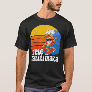 T-shirt Noël Mele Kalikimaka Surf Père Noël Hawaiian