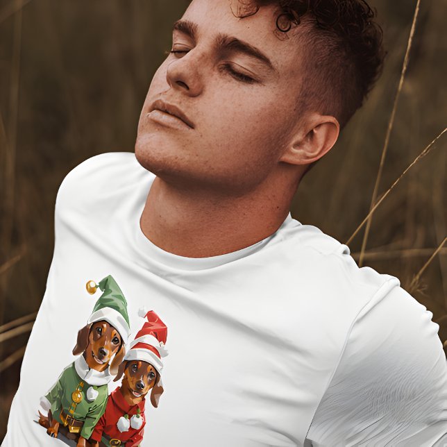 T-shirt Noël mignon Dachshunds (Créateur téléchargé)