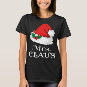 T-shirt Noël Mme Claus Correspondant Pyjama Santa Hat X-m