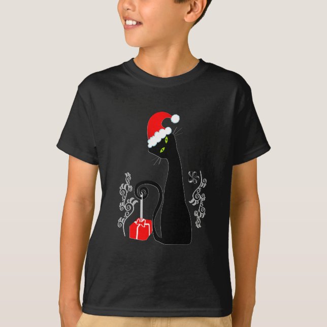 T-shirt Noël moderne Kitty (Devant)