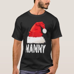 T-shirt Noël Nanny Santa Hat Noël Famille Correspondante