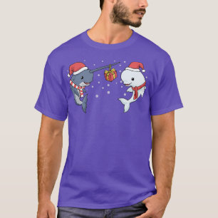 T-shirt Noël Narwhal Cadeau Enfants Beluga Baleine Présent