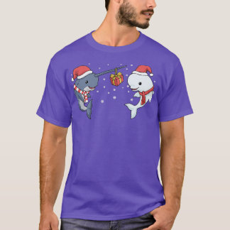 T-shirt Noël Narwhal Cadeau Enfants Beluga Baleine Présent