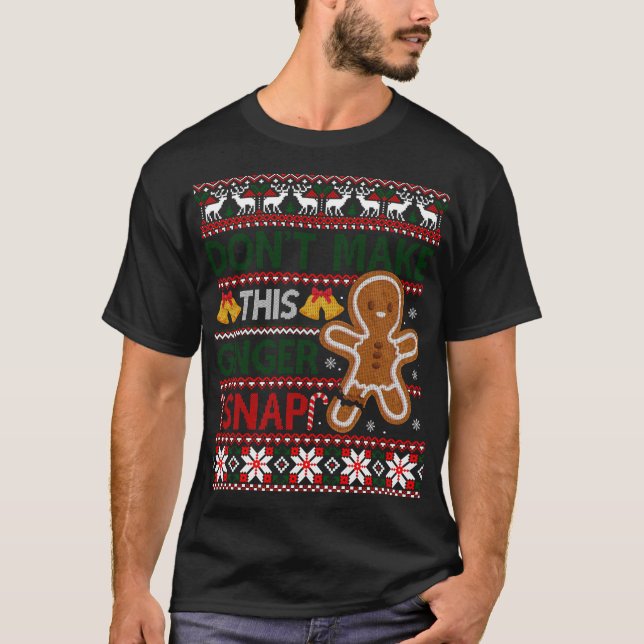 T-shirt Noël ne fait pas de ce gingembre un Noël laid (Devant)