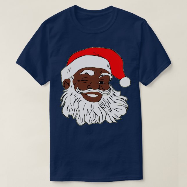 T-shirt Noël Noir Noir Noël XMAS (Design devant)