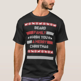 T-shirt Noël Nom de famille Xmas Père Noël Beard Famille C