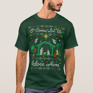 T-shirt Noël ol Christian O Venez Laissez-nous l'Adorer Je