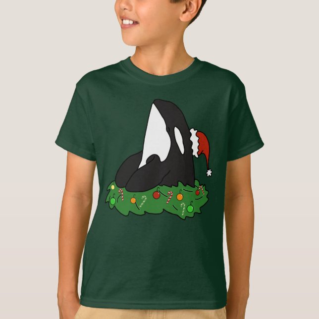 T-shirt Noël Orca (Devant)