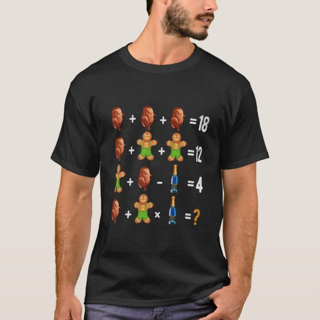 T-shirt Noël Ordre des opérations Quiz Math Enseignant Tu (Devant)