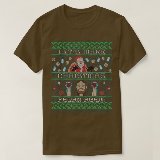 T-shirt Noël païen  (Design devant)
