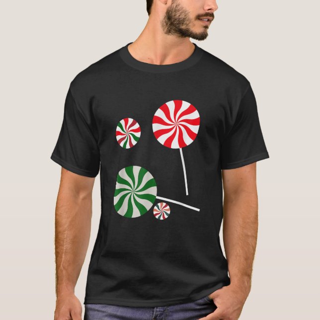 T-shirt Noël Peppermenthe Candy de Noël (Devant)