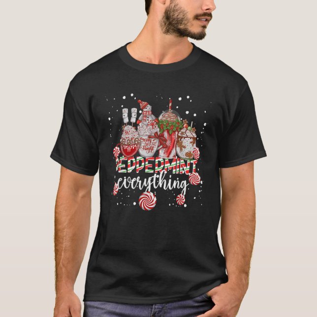 T-shirt Noël Peppermenthe Tout Café Chocolat M (Devant)