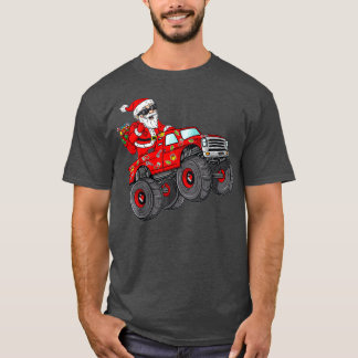 T-shirt Noël Père Noël équitation Monster Camion Garçons K
