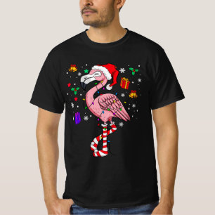 T-shirt Noël Père Noël Flamant rose Lover Funny Classic