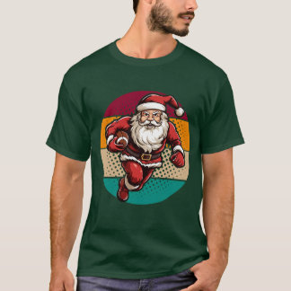 T-shirt noël père Noël football américain