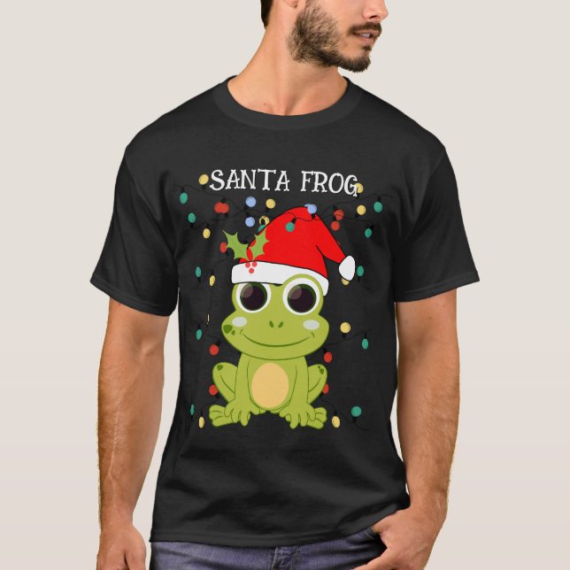 T-shirt Noël PÈRE NOËL FROG Unisex (Devant)