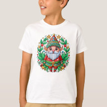 Noël Père Noël Gnome avec couronne décorative