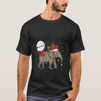 T-shirt Noël Père Noël Reindeer Elephant Matching Kids To