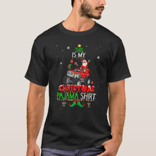 T-shirt Noël Père Noël Truck Monster Elf Pajama Noël Fami