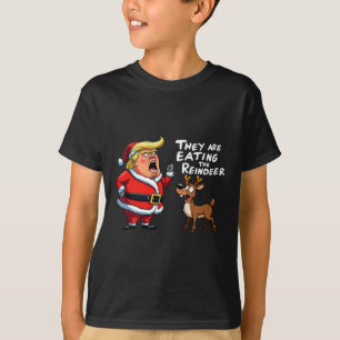 T-shirt Noël Père Noël Trump Ils Mangent Le Roi