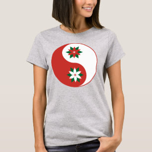 T-shirt Noël Poinsettia Yin Yang