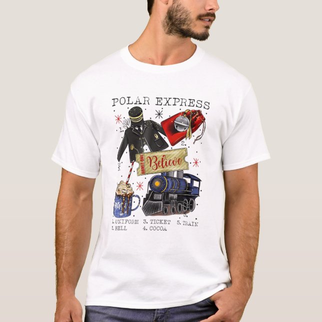 T-shirt Noël Pôle Nord Express Polaire Tous à l'étranger N (Devant)
