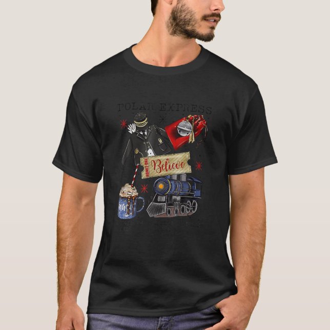T-shirt Noël Pôle Nord Express Polaire Tous à l'étranger N (Devant)