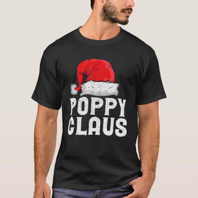 T-shirt Noël Poppy Claus Hommes, Family Matching Pajama (Devant)