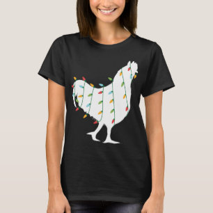 T-shirt Noël pour Amoureux des animaux Noël Lumières Chick
