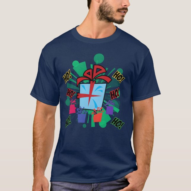 T-shirt Noël présente fille (Devant)
