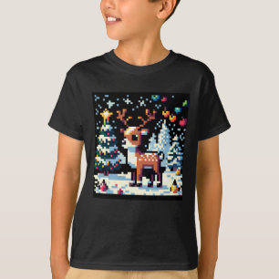 T-shirt Noël Reinder Winter Wonderland Pixel Art