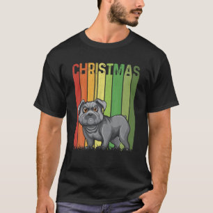 T-shirt Noël Retro Groupe Buldog Français Correspondances